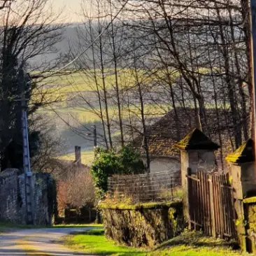 Mooi zonlicht op het dal in Laferte sur Amance.